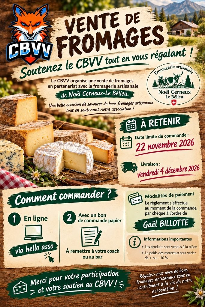 Affiche vente de fromage
